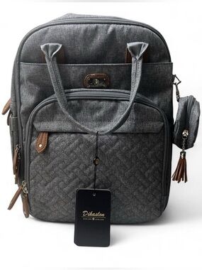 Luxury Unisex Diaper Bag Dikaslon Multiple Pocket Changing Pad Pacifier Case NWT